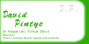 david pintye business card